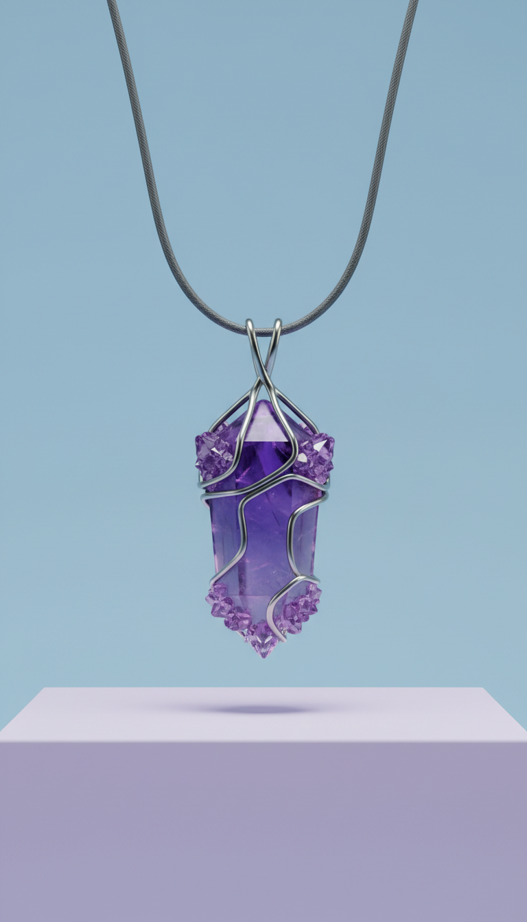 Citrine Sunbeam Pendant Necklace