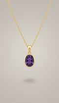 Amethyst Pendant With Energy Card